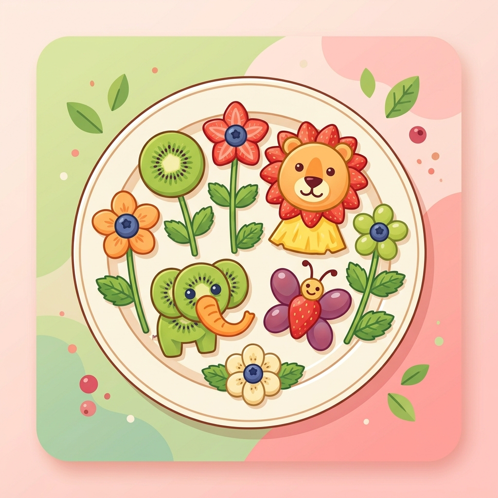 Fruit & Salad Art workshop illustration